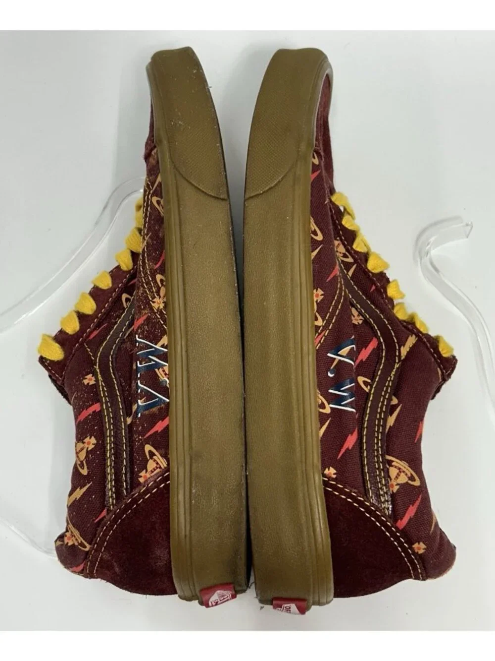 Vans x Vivienne Westwood Anglomania Low Maroon Sneakers Shows M8 W9.5 Y2K Retro